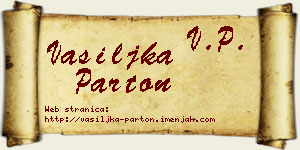 Vasiljka Parton vizit kartica
